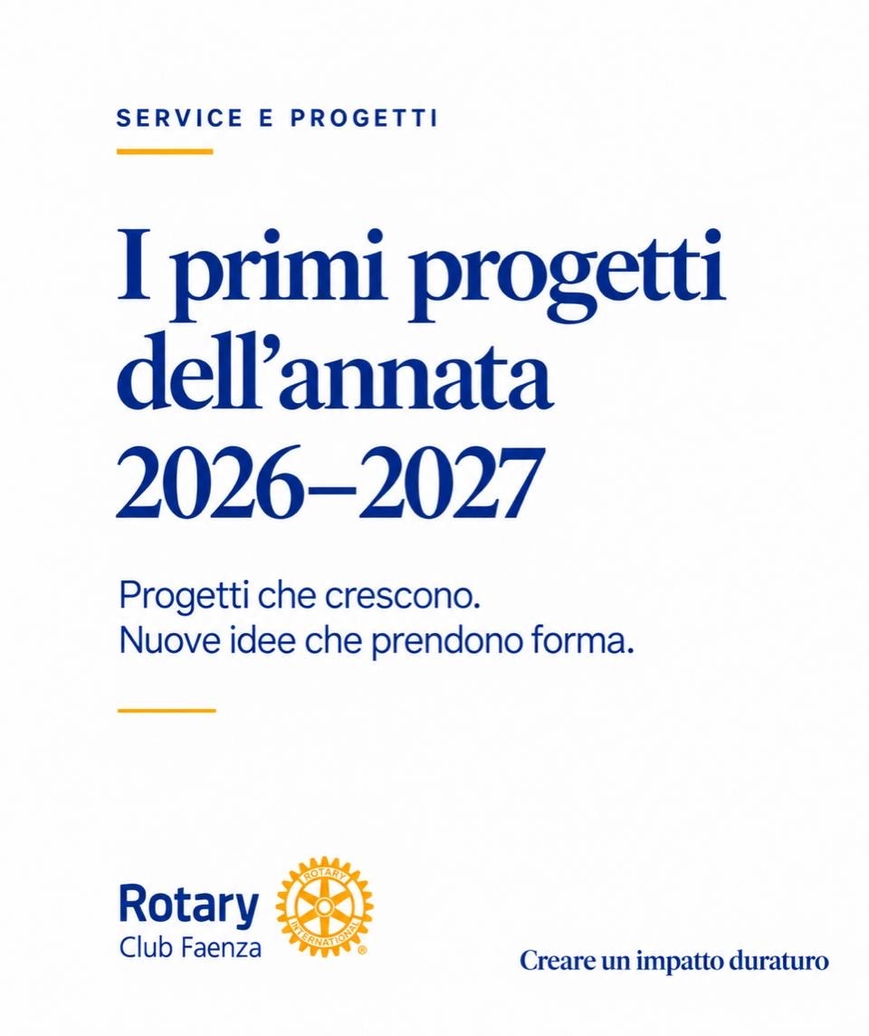 Progetti che crescono: i primi service dell’annata 2026-2027